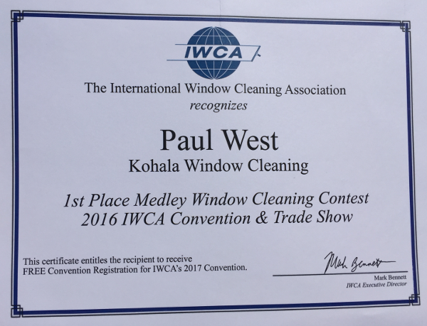 First-place award from IWCA medley competition
